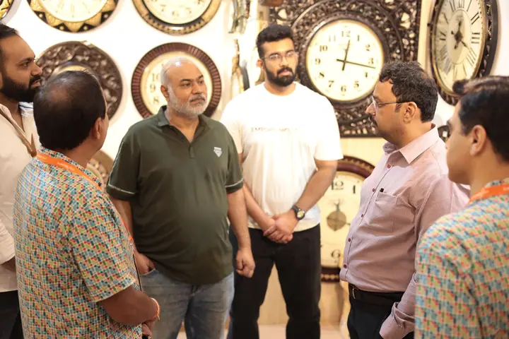 Visitors at a clock stall at FORHEX Fair 2024