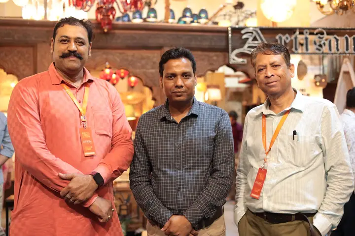 Exhibitors at a jewellery stall at FORHEX Fair 2024