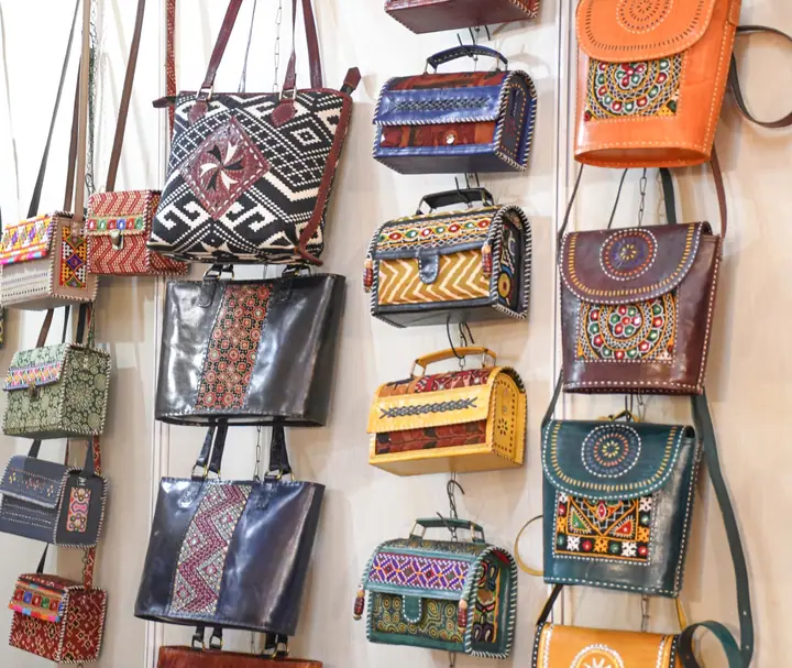 Handcrafted bags stall at FORHEX Fair 2025