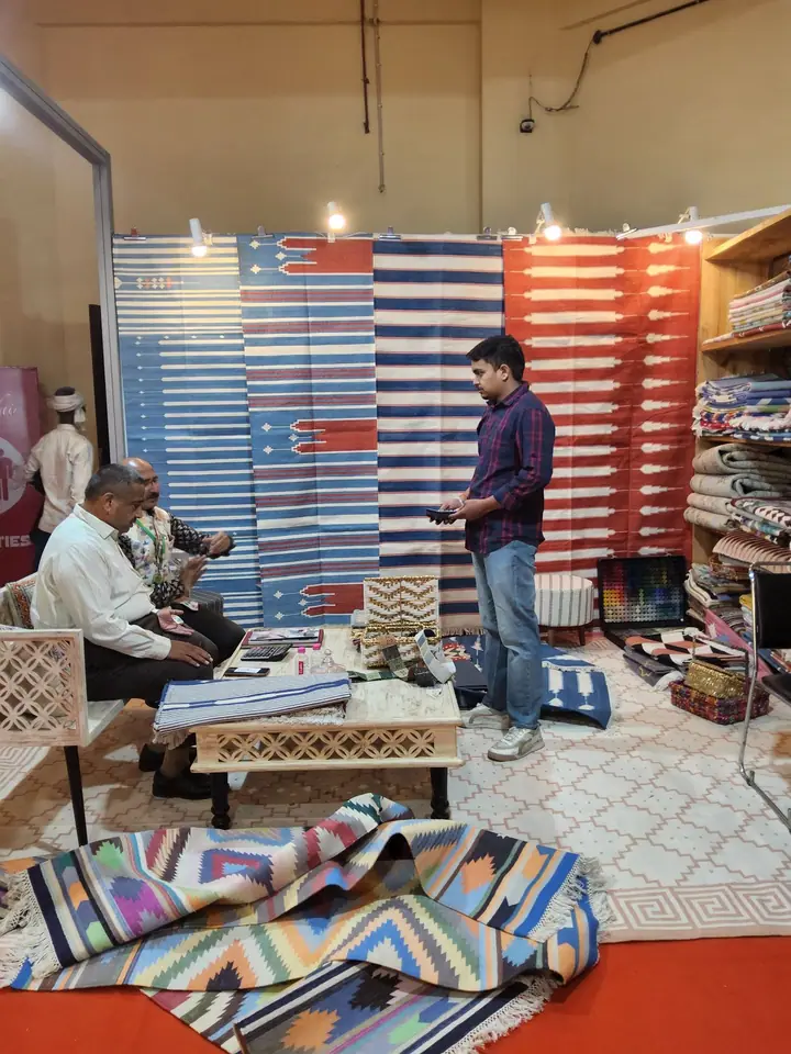 Rug and textile stall at FORHEX Fair 2025