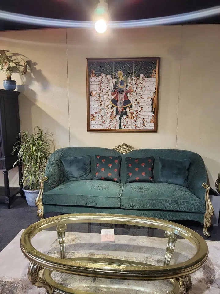 Living room furniture display at FORHEX Fair 2025