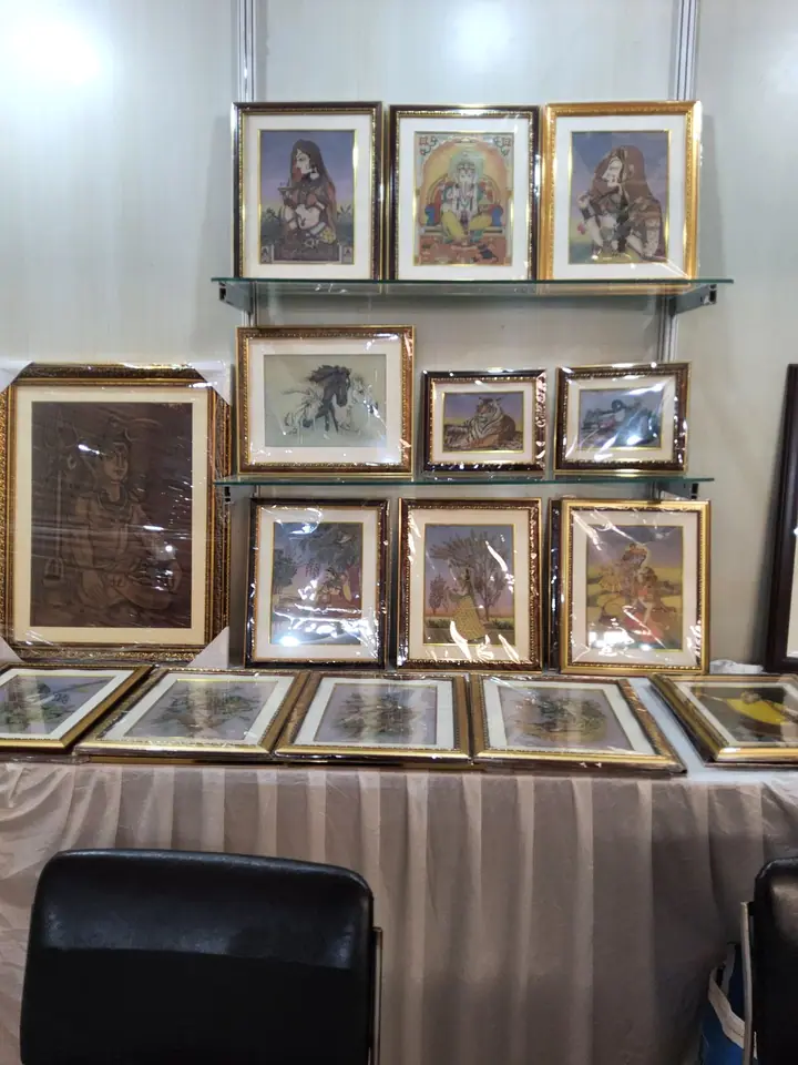 Framed miniature paintings at FORHEX Fair 2025