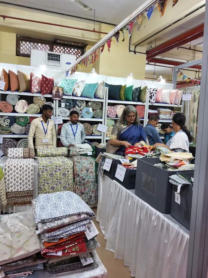 Textile shop with exhibitors at FORHEX Fair 2025
