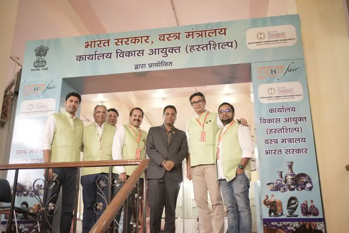 Officials at the handicrafts pavilion at FORHEX Fair 2025